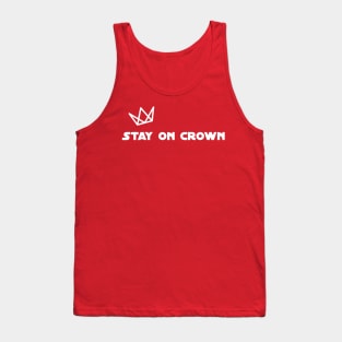 Stay On Crown (White Print) Tank Top